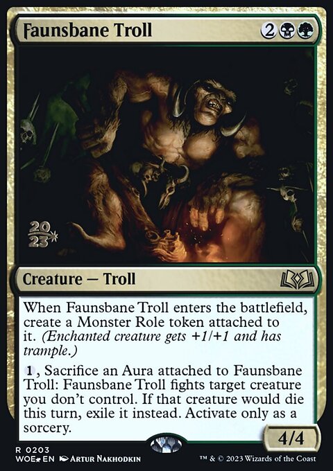 Faunsbane Troll, Wilds of Eldraine Promos #203s, Magic: The Gathering card