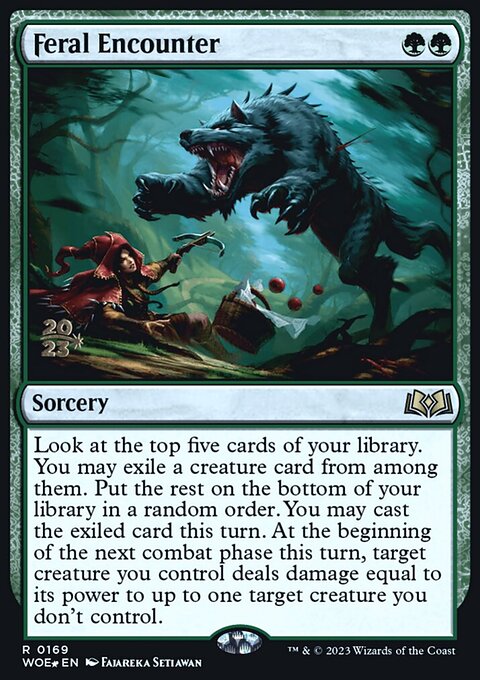 Feral Encounter, Wilds of Eldraine Promos #169s, Magic: The Gathering card