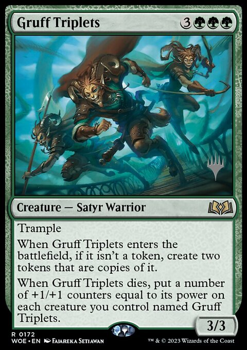 Gruff Triplets, Wilds of Eldraine Promos #172p, Magic: The Gathering card