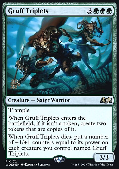 Gruff Triplets, Wilds of Eldraine Promos #172s, Magic: The Gathering card