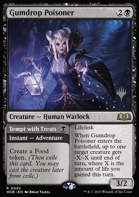 Gumdrop Poisoner // Tempt with Treats, Wilds of Eldraine Promos #93p, Magic: The Gathering card