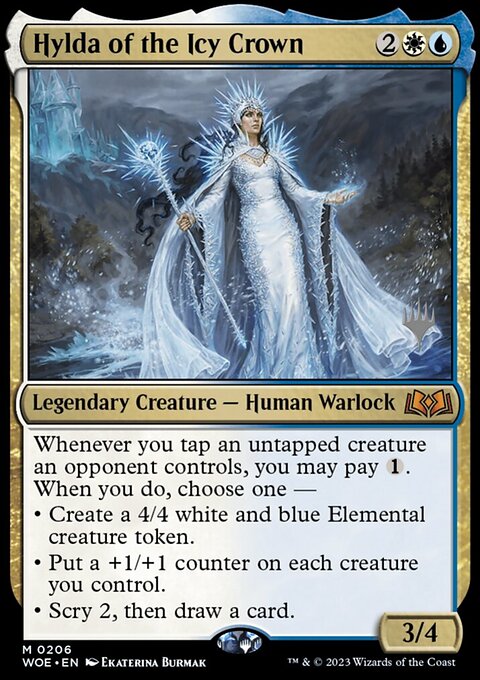 Hylda of the Icy Crown, Wilds of Eldraine Promos #206p, Magic: The Gathering card