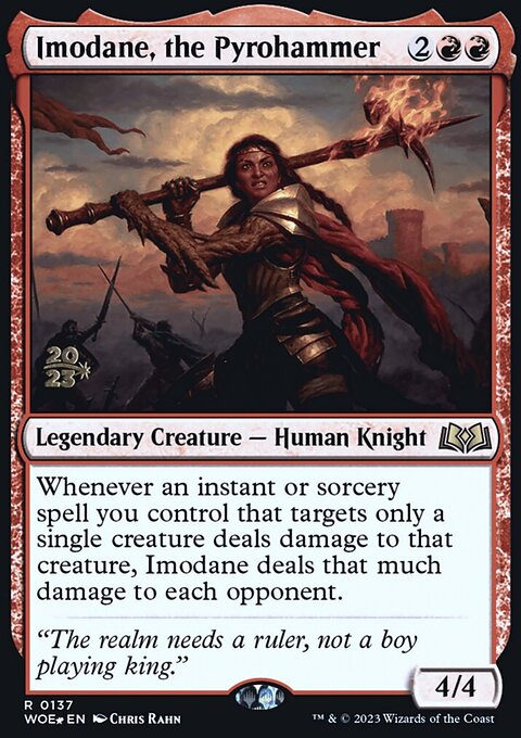 Imodane, the Pyrohammer, Wilds of Eldraine Promos #137s, Magic: The Gathering card