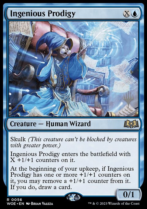 Ingenious Prodigy, Wilds of Eldraine Promos #56p, Magic: The Gathering card