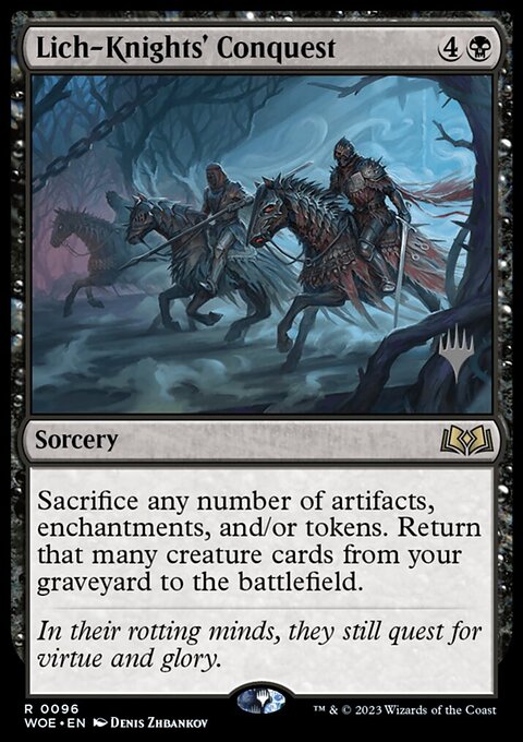 Lich-Knights' Conquest, Wilds of Eldraine Promos #96p, Magic: The Gathering card