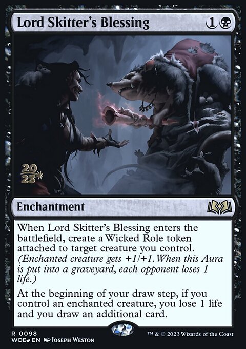 Lord Skitter's Blessing, Wilds of Eldraine Promos #98s, Magic: The Gathering card
