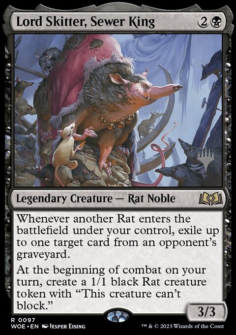 Lord Skitter, Sewer King, Wilds of Eldraine Promos #97p, Magic: The Gathering card