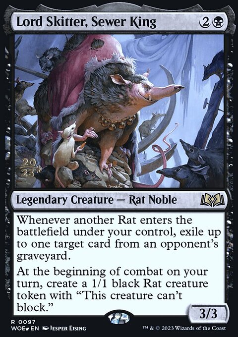 Lord Skitter, Sewer King, Wilds of Eldraine Promos #97s, Magic: The Gathering card
