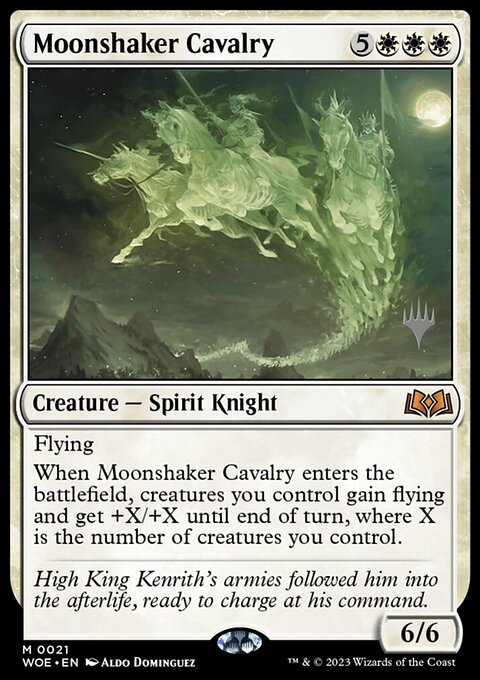Moonshaker Cavalry, Wilds of Eldraine Promos #21p, Magic: The Gathering card
