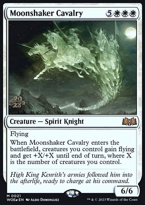 Moonshaker Cavalry, Wilds of Eldraine Promos #21s, Magic: The Gathering card