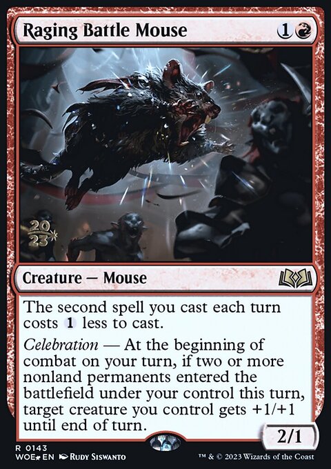 Raging Battle Mouse, Wilds of Eldraine Promos #143s, Magic: The Gathering card