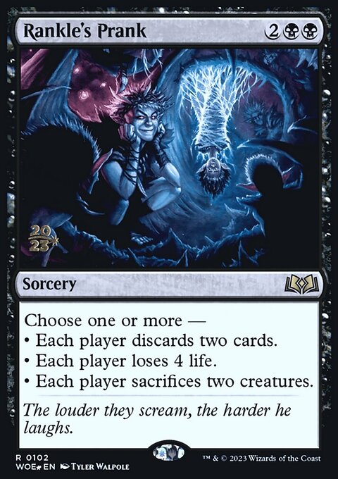 Rankle's Prank, Wilds of Eldraine Promos #102s, Magic: The Gathering card