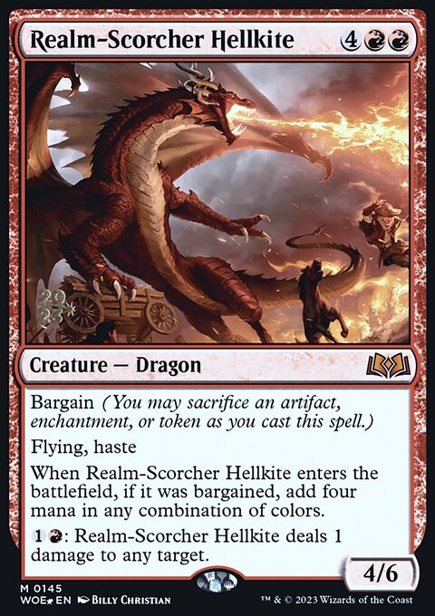 Realm-Scorcher Hellkite, Wilds of Eldraine Promos #145s, Magic: The Gathering card
