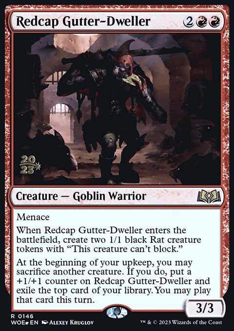 Redcap Gutter-Dweller, Wilds of Eldraine Promos #146s, Magic: The Gathering card