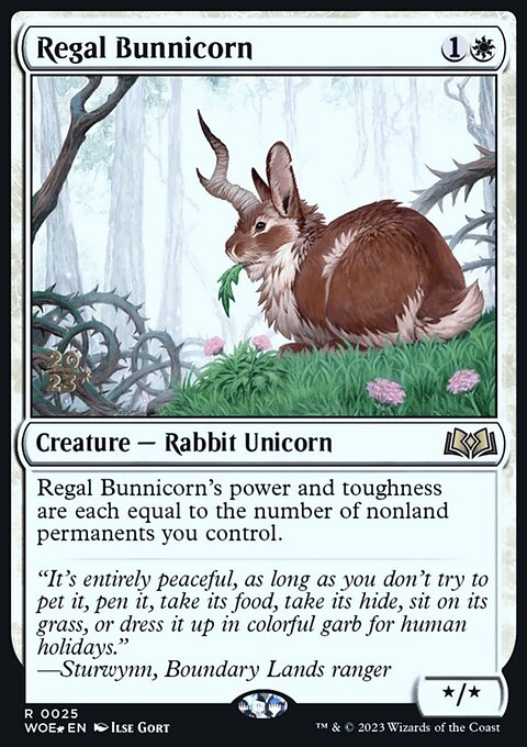 Regal Bunnicorn, Wilds of Eldraine Promos #25s, Magic: The Gathering card