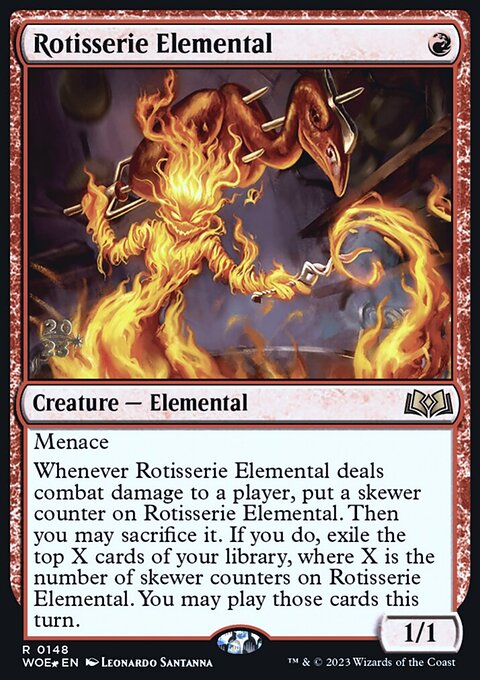 Rotisserie Elemental, Wilds of Eldraine Promos #148s, Magic: The Gathering card