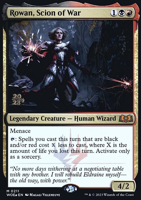 Rowan, Scion of War, Wilds of Eldraine Promos #211s, Magic: The Gathering card