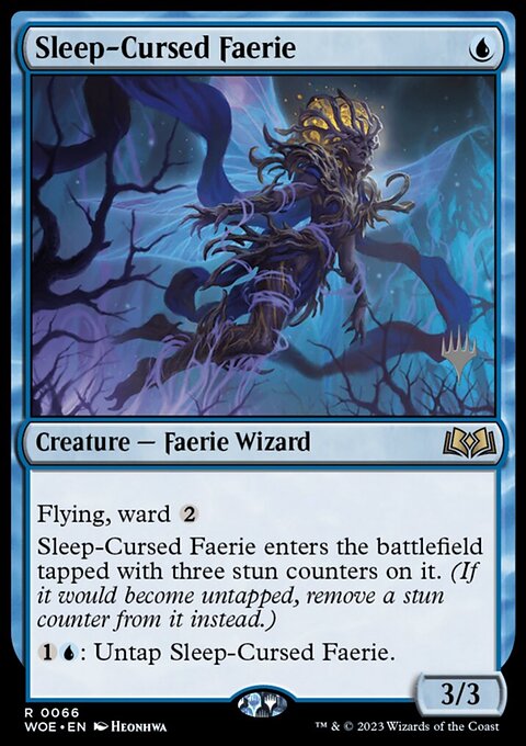Sleep-Cursed Faerie, Wilds of Eldraine Promos #66p, Magic: The Gathering card