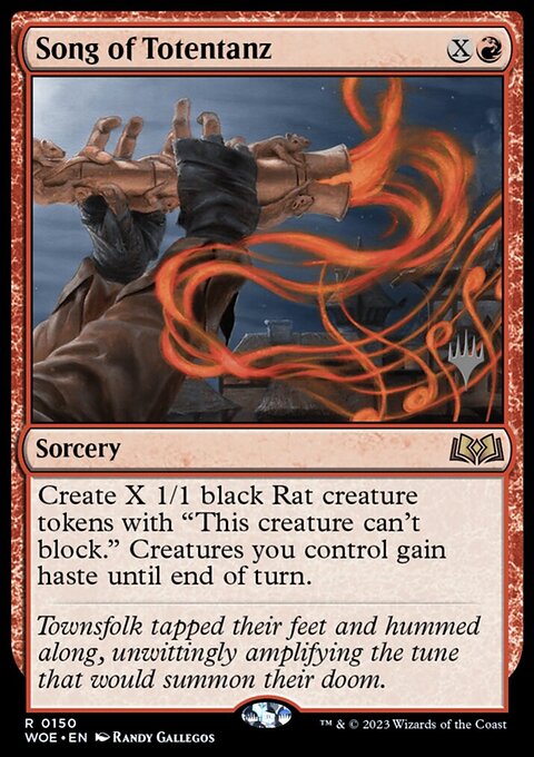 Song of Totentanz, Wilds of Eldraine Promos #150p, Magic: The Gathering card