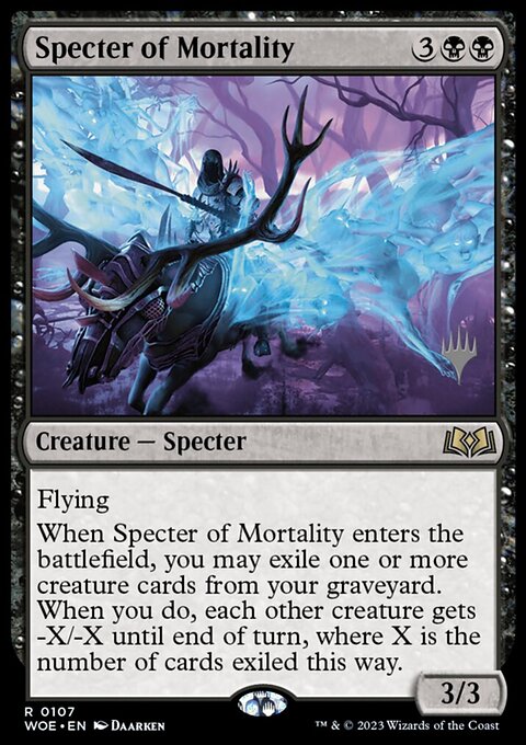 Specter of Mortality, Wilds of Eldraine Promos #107p, Magic: The Gathering card