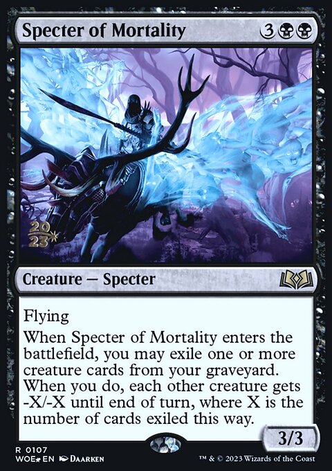 Specter of Mortality, Wilds of Eldraine Promos #107s, Magic: The Gathering card