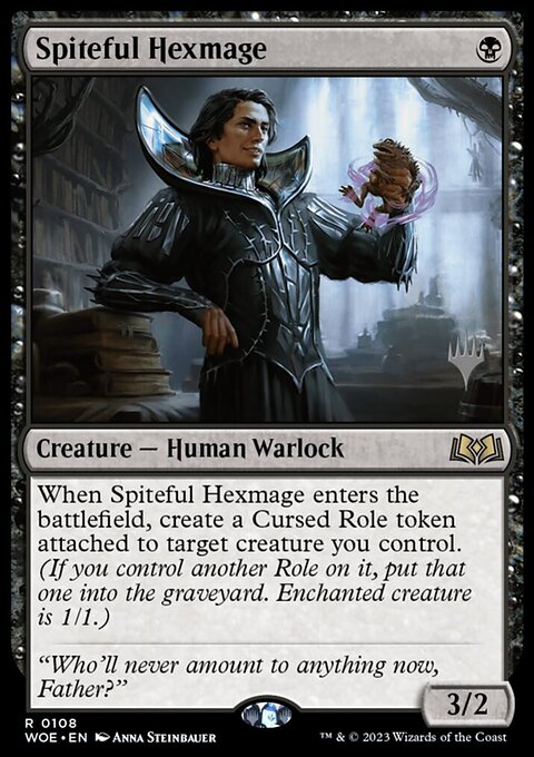 Spiteful Hexmage, Wilds of Eldraine Promos #108p, Magic: The Gathering card