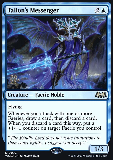 Talion's Messenger, Wilds of Eldraine Promos #73s, Magic: The Gathering card