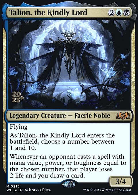 Talion, the Kindly Lord, Wilds of Eldraine Promos #215s, Magic: The Gathering card