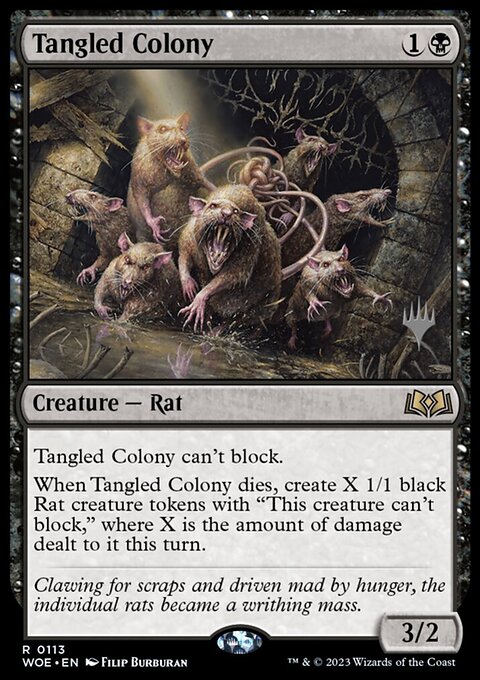Tangled Colony, Wilds of Eldraine Promos #113p, Magic: The Gathering card