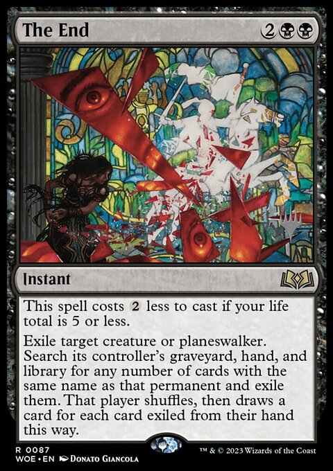 The End, Wilds of Eldraine Promos #87p, Magic: The Gathering card