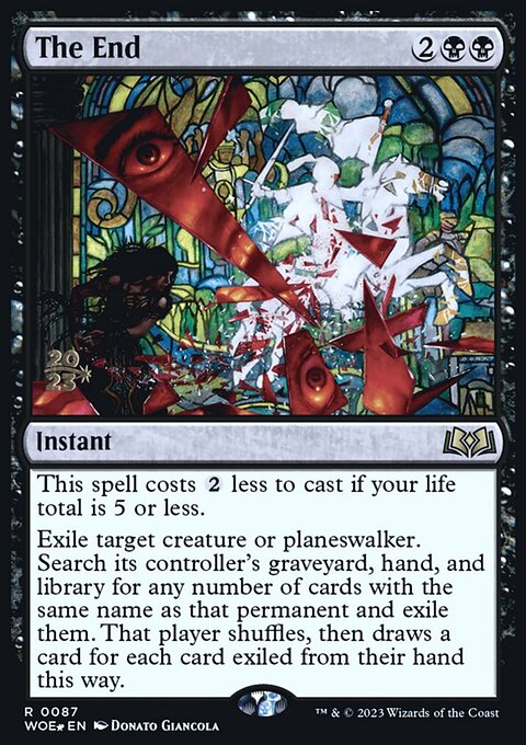 The End, Wilds of Eldraine Promos #87s, Magic: The Gathering card