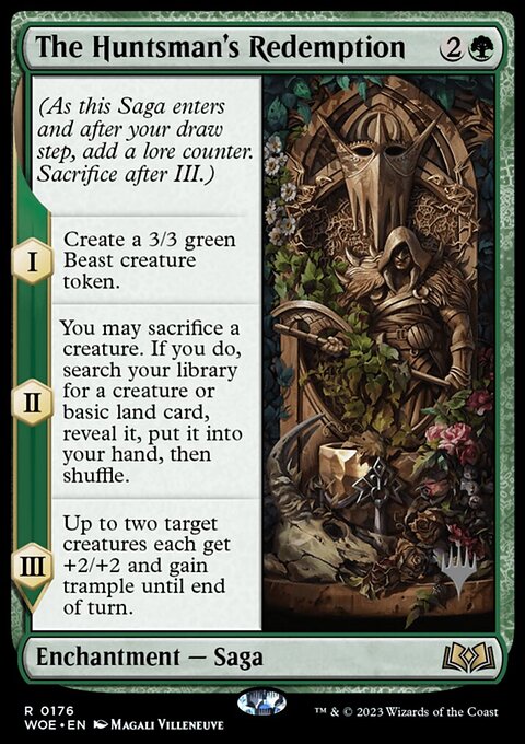 The Huntsman's Redemption, Wilds of Eldraine Promos #176p, Magic: The Gathering card