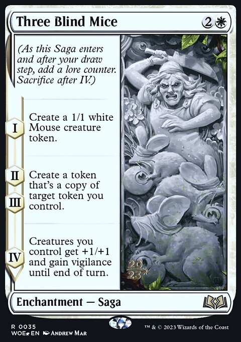 Three Blind Mice, Wilds of Eldraine Promos #35s, Magic: The Gathering card