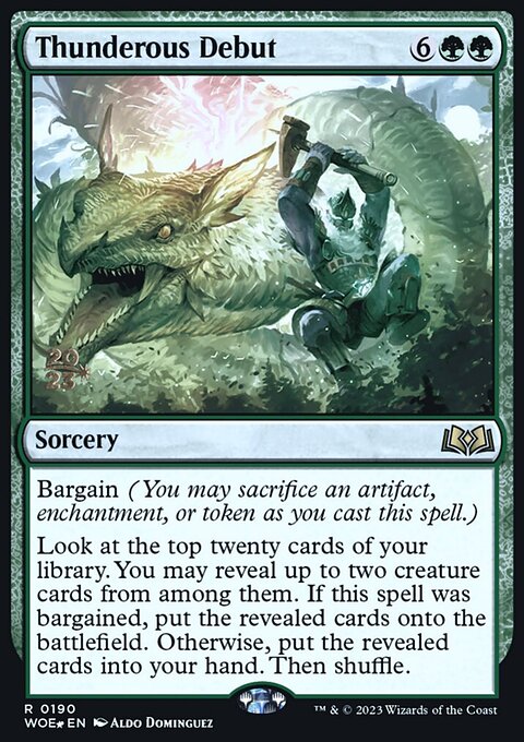 Thunderous Debut, Wilds of Eldraine Promos #190s, Magic: The Gathering card