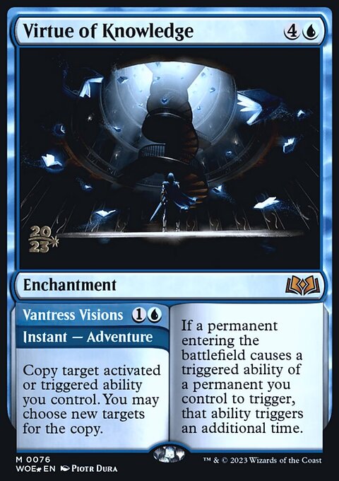 Virtue of Knowledge // Vantress Visions, Wilds of Eldraine Promos #76s, Magic: The Gathering card