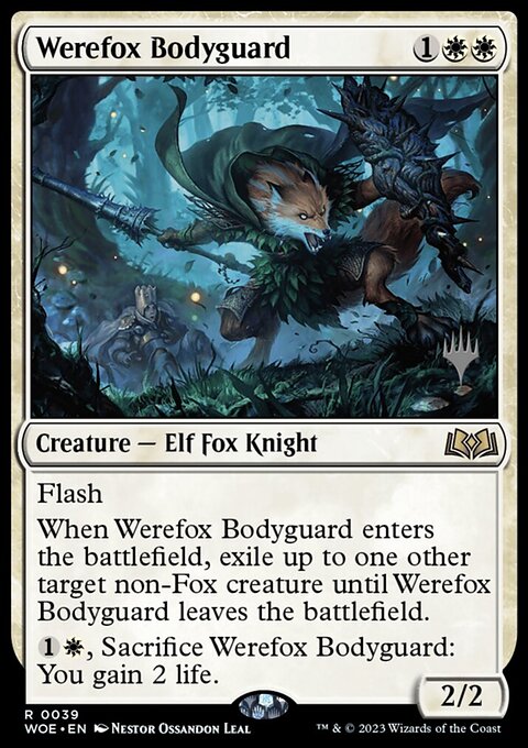 Werefox Bodyguard, Wilds of Eldraine Promos #39p, Magic: The Gathering card