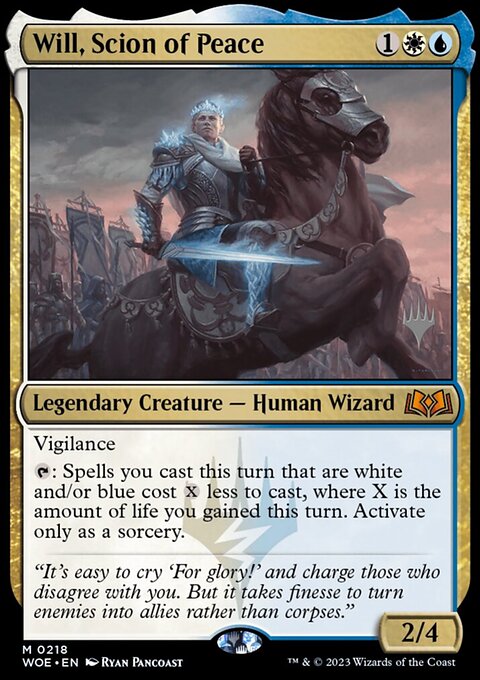 Will, Scion of Peace, Wilds of Eldraine Promos #218p, Magic: The Gathering card