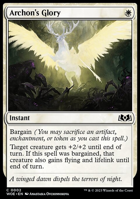 Archon's Glory, Wilds of Eldraine #2, Magic: The Gathering card