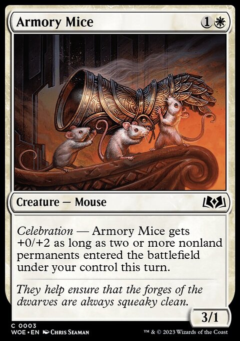 Armory Mice, Wilds of Eldraine #3, Magic: The Gathering card