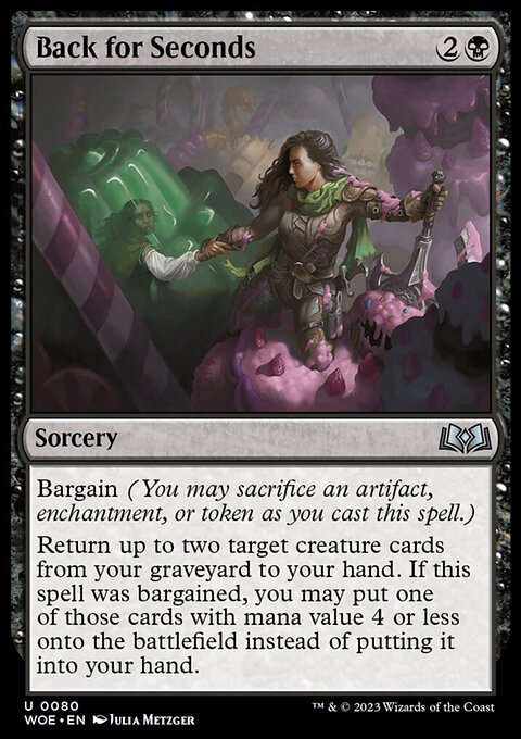 Back for Seconds, Wilds of Eldraine #80, Magic: The Gathering card