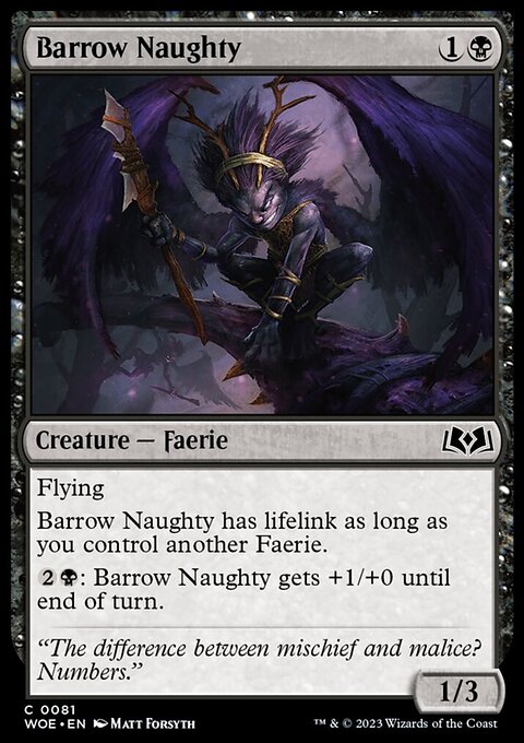 Barrow Naughty, Wilds of Eldraine #81, Magic: The Gathering card