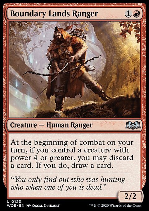 Boundary Lands Ranger, Wilds of Eldraine #123, Magic: The Gathering card