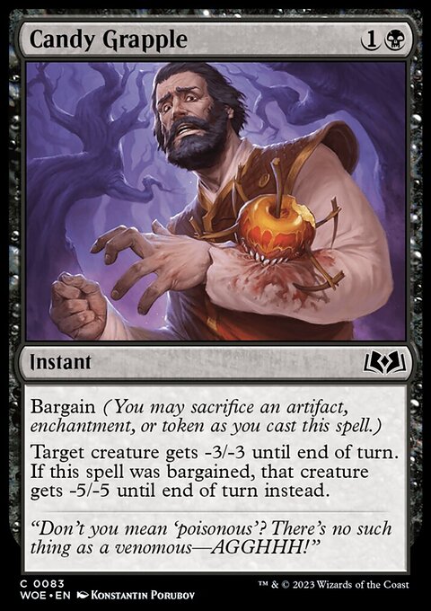 Candy Grapple, Wilds of Eldraine #83, Magic: The Gathering card
