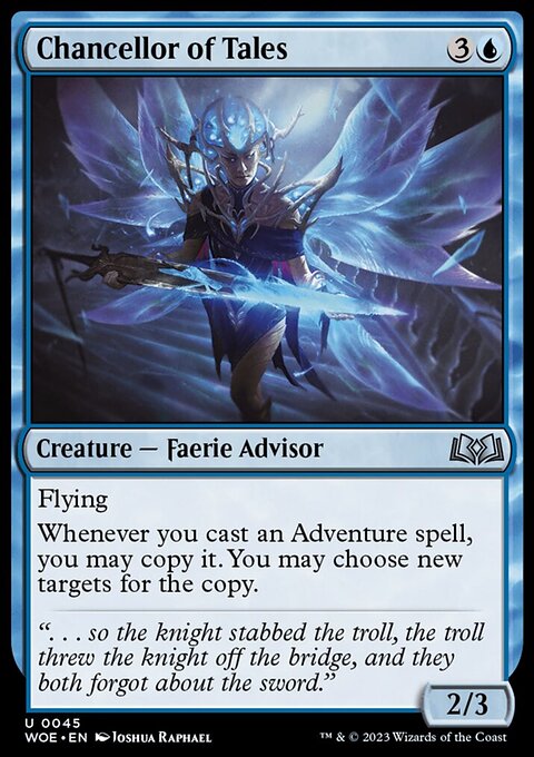 Chancellor of Tales, Wilds of Eldraine #45, Magic: The Gathering card