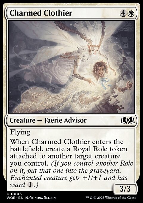 Charmed Clothier, Wilds of Eldraine #6, Magic: The Gathering card