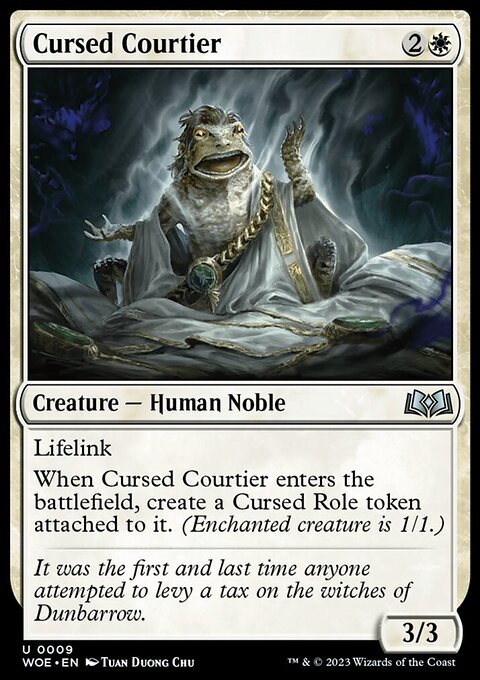 Cursed Courtier, Wilds of Eldraine #9, Magic: The Gathering card