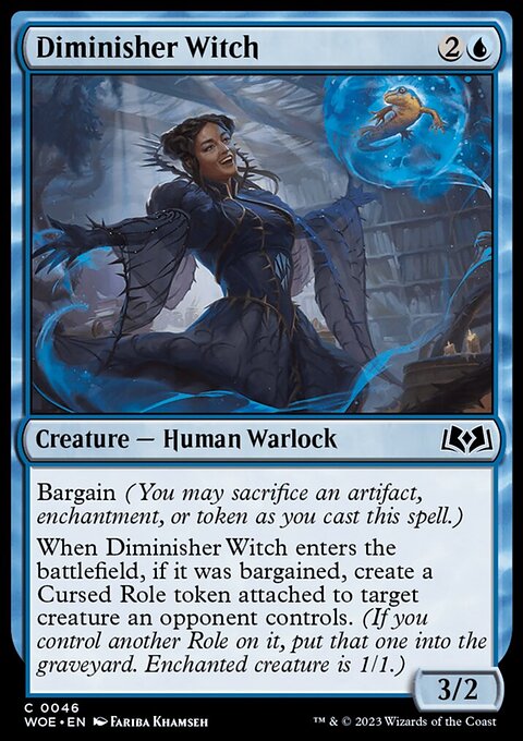 Diminisher Witch, Wilds of Eldraine #46, Magic: The Gathering card