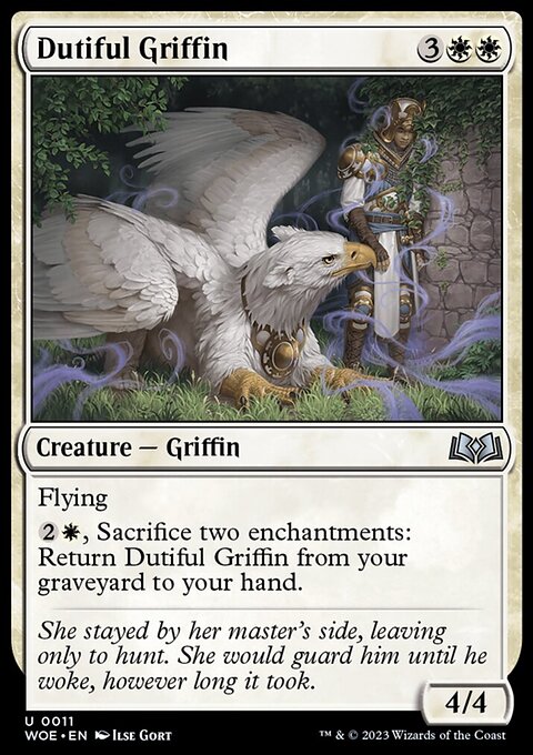 Dutiful Griffin, Wilds of Eldraine #11, Magic: The Gathering card