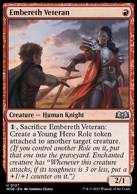Embereth Veteran, Wilds of Eldraine #127, Magic: The Gathering card