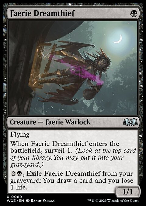 Faerie Dreamthief, Wilds of Eldraine #89, Magic: The Gathering card
